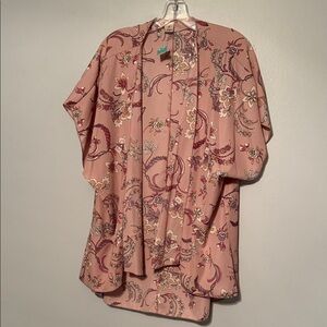 J.O.A. Pink Floral Kimono medium but can fit up to XL